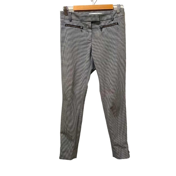 EUC Veronica Beard Houndstooth Zip Pocket Ankle Pants Size 4 Business Career - Picture 3 of 8
